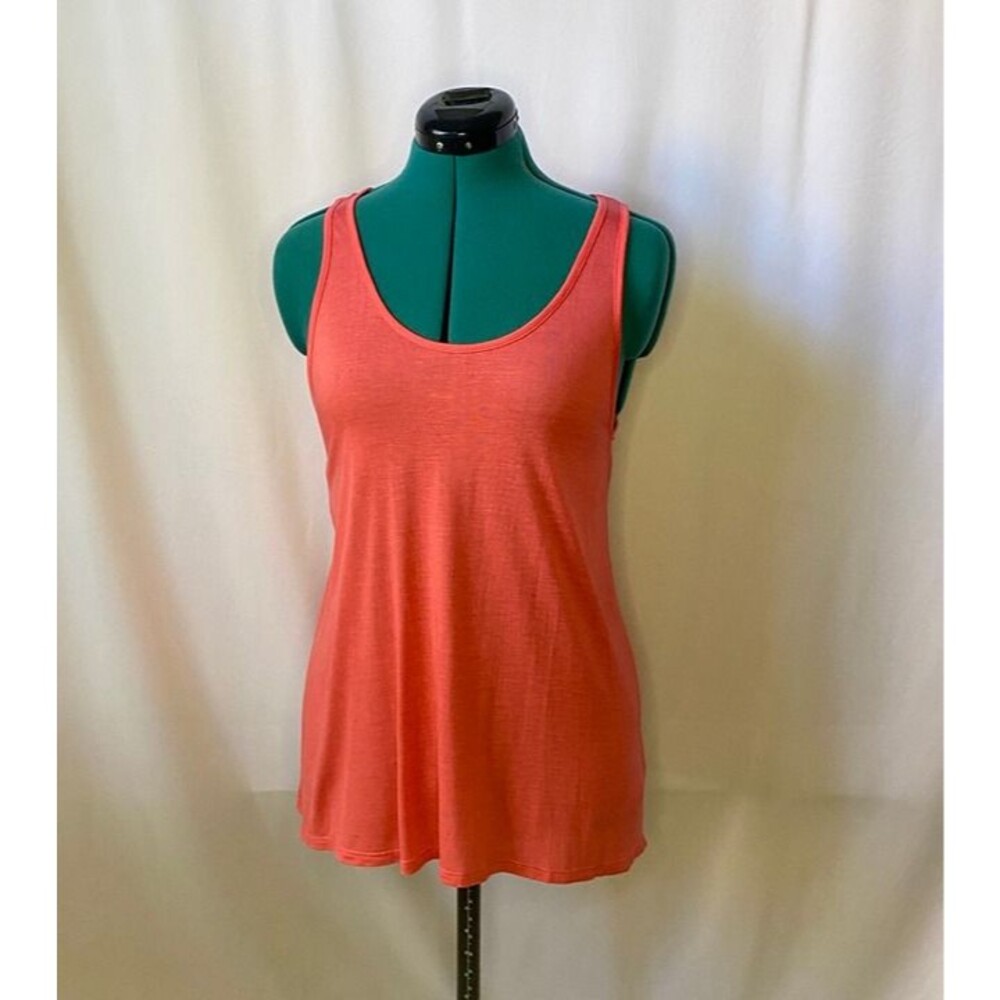 Charlotte Russe Ambiance Apparel orange sleeveless top with gathering